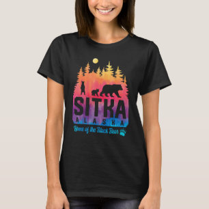 Tie Dye Mother Bear and Cubs Sitka Alaska T-Shirt