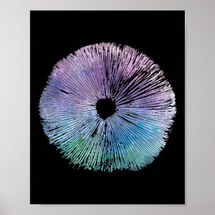 Tie Dye Mushroom Cap Spore Wild Mushrooms Cottagec Poster