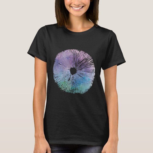 Tie Dye Mushroom Cap Spore Wild Mushrooms Cottagec T-Shirt (Front)