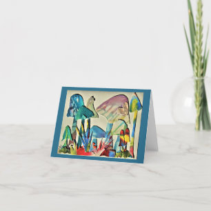 Tie Dye Mushrooms Thank You Card