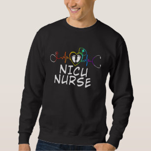 Tie Dye NICU Nurse Life Heartbeat NICU Nurse Week Sweatshirt