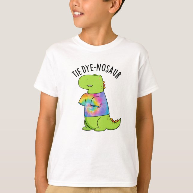 Tie-dye-nosaur Funny Dinosaur Pun  T-Shirt (Front)