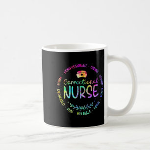 Tie dye nurse correctional nurse forensic nursing coffee mug