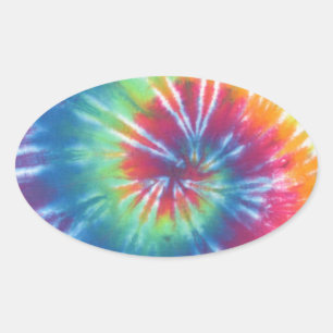 Tie Dye One Oval Sticker