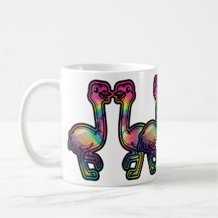 Tie Dye Ostrich Coffee Mug