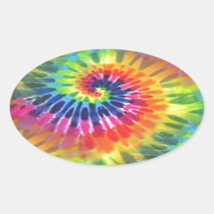 Tie Dye Oval Sticker