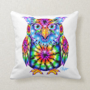 Tie Dye Owl Pillow