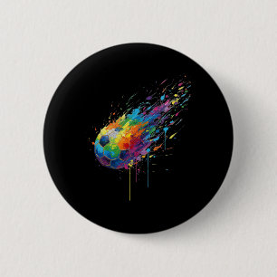 Tie-dye Paint Splats Soccer Footbyll Player Fans E 6 Cm Round Badge