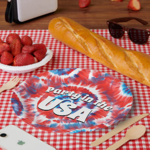 Tie-Dye Paper Plate