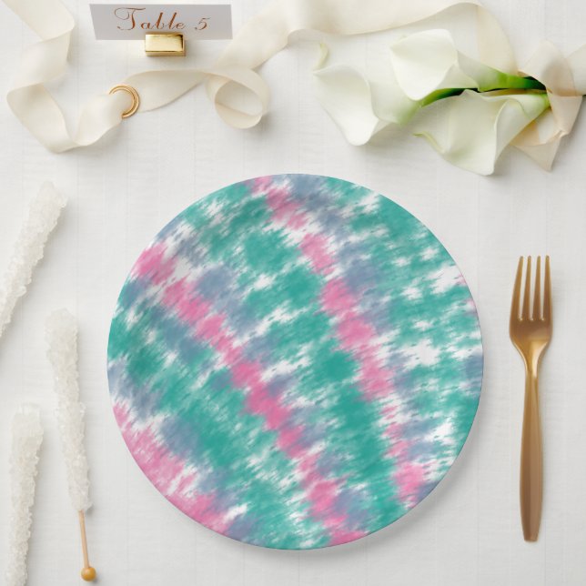 Tie Dye Paper Plate (Wedding)