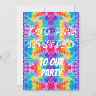 Tie-Dye Party Invitation