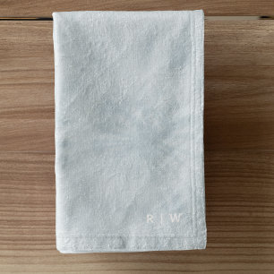 Tie Dye Pastel Blue Modern Stylish Monogram Hand Towel