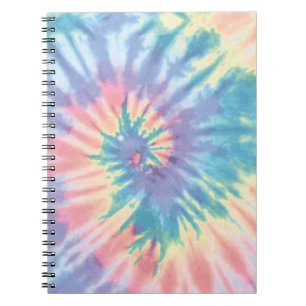 Tie Dye Pastel Summer Spiral Tie Dye Rainbow Notebook