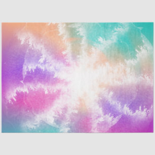 Tie Dye Pastel Watercolor Pink Orange Teal Purple Tissue Paper