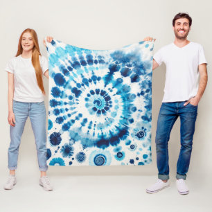 Tie Dye Pattern Fleece Blanket