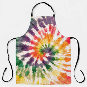 Tie dye pattern. Hand drawn rainbow shibori. Ink t Apron