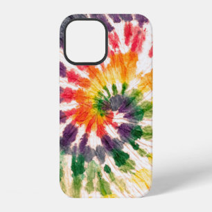 Tie dye pattern. Hand drawn rainbow shibori. Ink t iPhone 12 Case