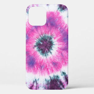 tie dye pattern hand dyed on cotton fabric abstrac iPhone 12 case