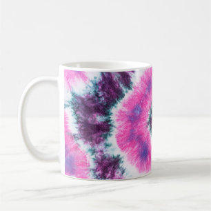 tie dye pattern hand dyed on cotton fabric abstrac coffee mug