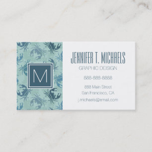 Tie Dye Pattern Of Crabs Business Card
