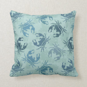 Tie Dye Pattern Of Crabs Cushion