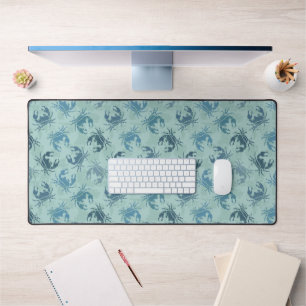 Tie Dye Pattern Of Crabs Desk Mat