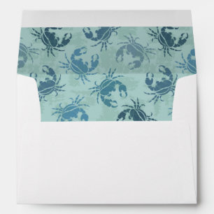 Tie Dye Pattern Of Crabs Envelope