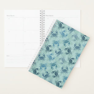Tie Dye Pattern Of Crabs Planner
