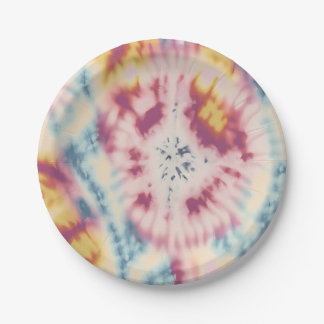 Tie Dye Pattern Paper Plate