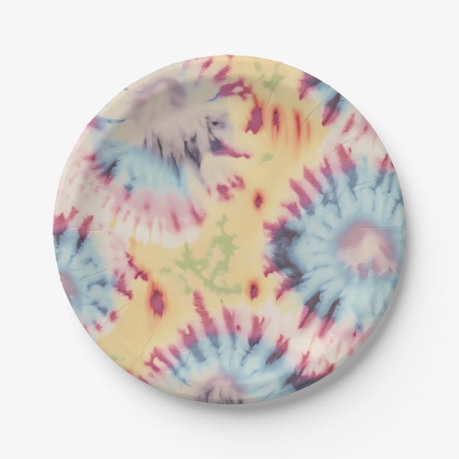 Tie Dye Pattern Paper Plate (Front)