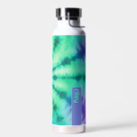 Tie Dye Pattern Seafoam Turquoise - custom name Water Bottle<br><div class="desc">A bold, colourful design with colourful shades of pastel greens and a purple aqua with a fun colour block to add your name or any text. The crazy tie dye pattern has a variety of colours. You can add a name, monogram or other custom text. If you need to move...</div>