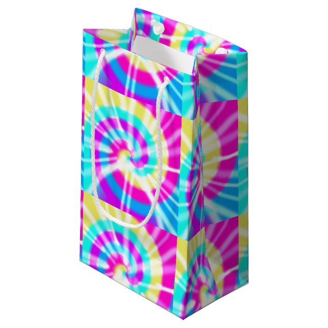 Tie Dye Pattern Small Gift Bag (Front Angled)