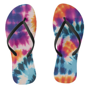 Tie Dye Pattern Thongs