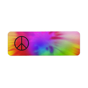Tie Dye Peace Label Return Address Label