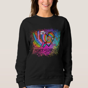 Tie Dye Peace Love Lpn Stethoscope School Nurse Sq Sweatshirt