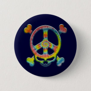 Tie-Dye Peace Pirate 6 Cm Round Badge