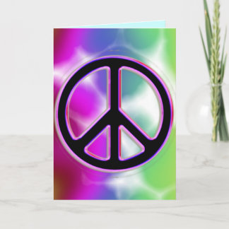 Tie Dye Peace Sign Designs Card
