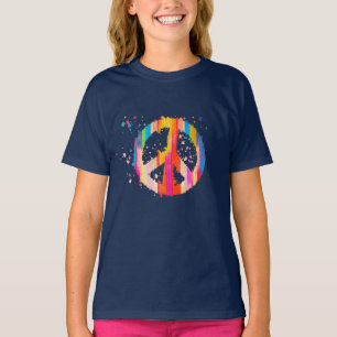 Tie-Dye Peace Sign Hippie Bohemian Festival Symbol T-Shirt