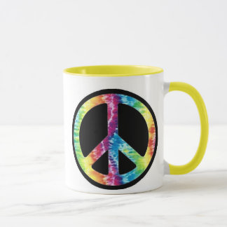 Tie Dye Peace Sign mug