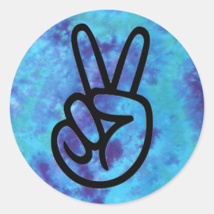 Tie-Dye Peace Stickers