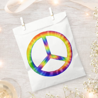 Tie Dye Peace Symbol Favour Bag