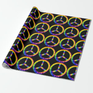 Tie Dye Peace Symbol Wrapping Paper