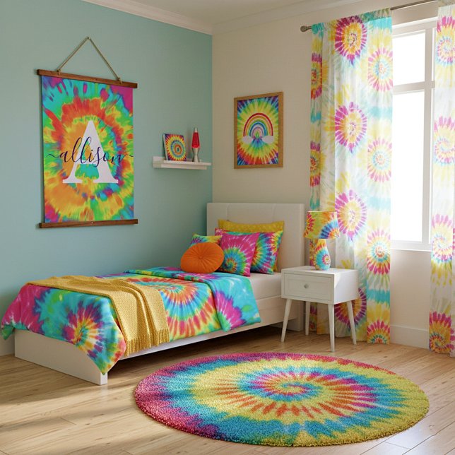 Tie dye personalised   hanging tapestry (Creator Uploaded)