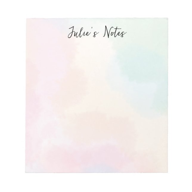 Tie-Dye Personalised Notepad (Front)