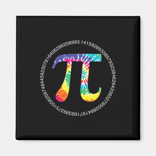 Tie Dye Pi Day T Shirt Physics Math Teacher Engine Magnet (Front)