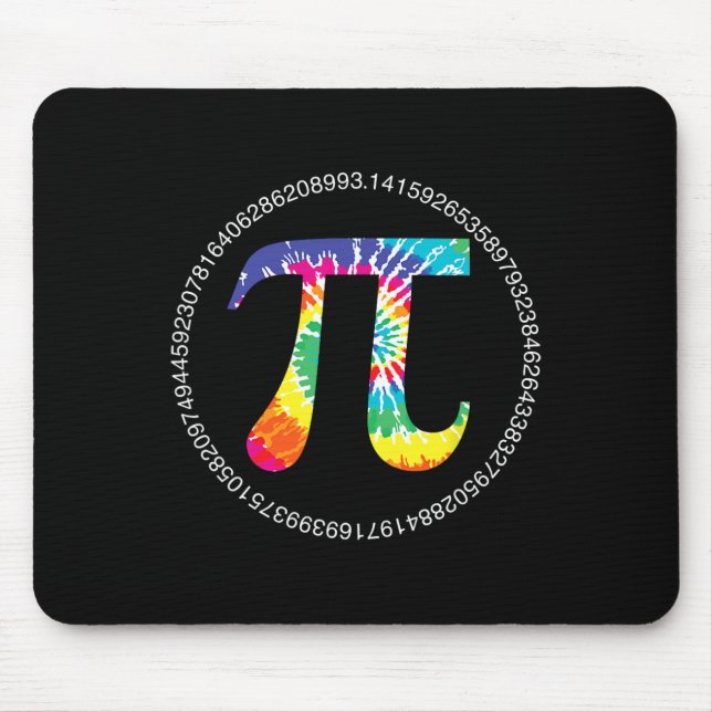 Tie Dye Pi Day T Shirt Physics Math Teacher Engine Mouse Pad (Front)