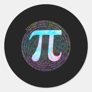 Tie Dye Pi Happy Pi Day  Classic Round Sticker
