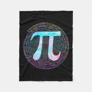 Tie Dye Pi Happy Pi Day Fleece Blanket