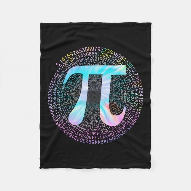 Tie Dye Pi Happy Pi Day  Fleece Blanket (Front)