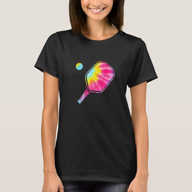 Tie Dye Pickle Ball Pickleball Paddleball Coach Pi T-Shirt (Front)